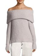 Peserico Boucle Off-the-shoulder Sweater