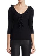 Saks Fifth Avenue Collection Ruffle Front Top