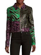 Versace Blousone Pelle Donna Multicolor Jacket