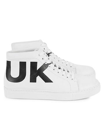 French Connection Triomphe Leather High-top Sneakers