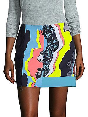 Versace Printed Block Skirt