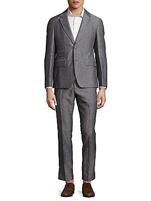 Faconnable Woven Striped Suit