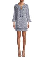 Marabelle Printed Self-tie Cotton Cover-up