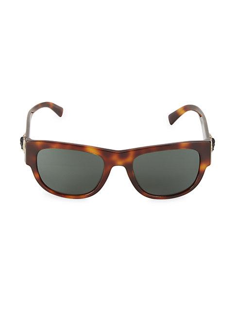 Versace 55mm Square Tortoiseshell Sunglasses
