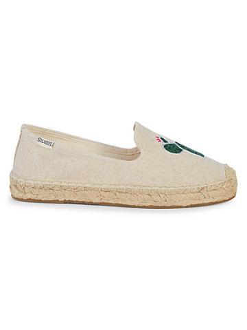 Soludos Embroidery Canvas Espadrille Smoking Slippers