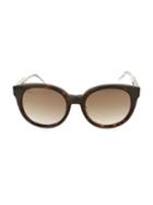 Bottega Veneta Core 52mm Oval Sunglasses