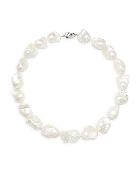 Tara Pearls Sterling Silver & 14-18mm Baroque Pearl Collar Necklace