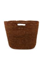 Straw Studios Open-top Woven Basket Bag
