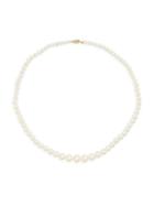 Belpearl 14k Yellow Gold & 9-4mm White Off-round Pearl Necklace