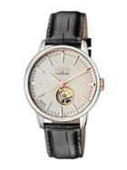 Gevril Mulberry Stainless Steel Leather Strap Watch
