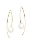 Masako 14k Yellow Gold & White Round Pearl Drop Earrings
