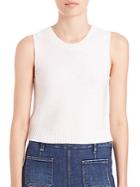Frame Le Cropped Sleeveless Sweater