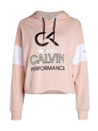 Calvin Klein Performance Logo Colorblock Cropped Hoodie