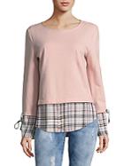 Alexander Jordan Plaid-trimmed Top