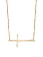 Lafonn Goldplated Simulated Diamond Cross Pendant Necklace