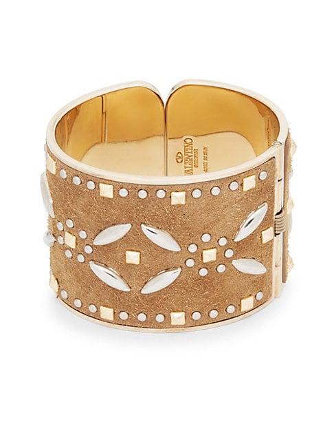 Valentino Garavani Studded Leather Cuff Bracelet