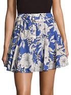 Lovers + Friends Floral-print Flared Mini Skirt
