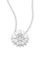Alex Woo Little Seasons Diamond & 14k White Gold Sunflower Pendant Necklace
