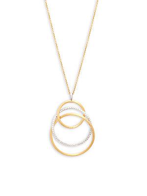 Marco Bicego Diamond And 18k Yellow Gold Pendant Necklace