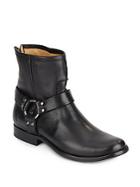 Frye Phillip Harness Leather Ankle Boots