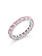 Sterling Forever Sterling Silver & Light Pink Cubic Zirconia Eternity Ring