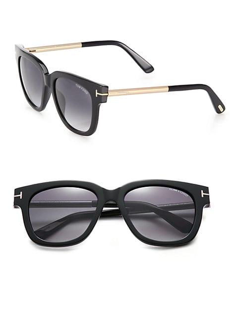 Tom Ford Eyewear Square Acetate & Metal Sunglasses