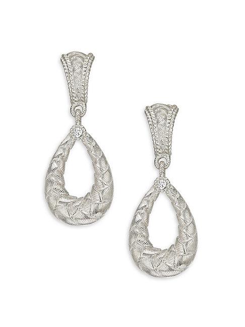 Judith Ripka Sterling Silver & Cubic Zirconia Clip-on Earrings