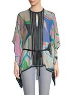 Roberto Cavalli Multicolored Silk Blouse