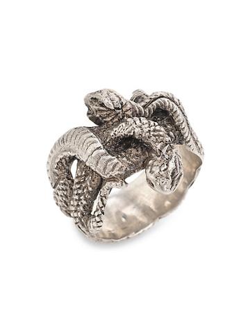 Sophie Jane Estate Jewelry Vintage Sterling Silver Buccellati Double Snake Ring