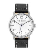 Ted Baker Mens Stainless Steel And Leather Watch