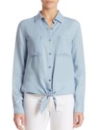 7 For All Mankind Tie-front Collared Shirt