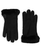 Ugg Australia Bailey Shearling-trim Suede Gloves