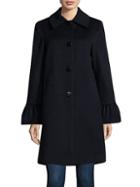 Sofia Cashmere Shirred Sleeve Coat