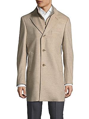 Saks Fifth Avenue Made In Italy Wool Topcoat