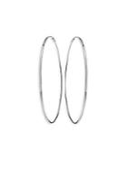 Lana Jewelry 14k Gold Large Flat Oval Magic Hoops Earrings