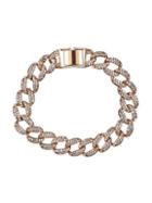 Eye Candy La Luxe 18k Goldplated & Crystal Chain Link Bracelet