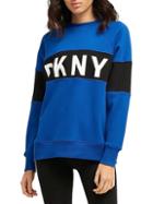 Dkny Colorblock Cotton-blend Sweatshirt