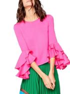 Milly Gabby Tiered-ruffle Top