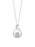 Effy Bouquet 14k White Gold & Diamond Pendant Necklace