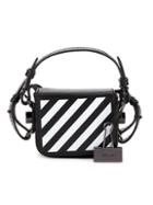 Off-white Striped Leather Convertible Shoulder Bag