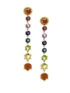 Ippolita Rock Candy Multicolored Multi-stone And 18k Gold Linear Earrings
