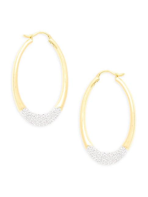 Adriana Orsini Crystal Oval Hoop Earrings