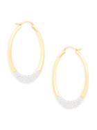 Adriana Orsini Crystal Oval Hoop Earrings