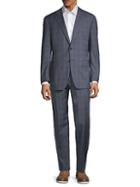 Canali Slim-fit Contemporary Plaid Wool Suit