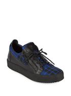 Giuseppe Zanotti Plaid Low Top Leather Sneakers