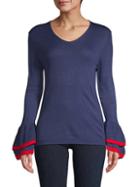 Lea & Viola Tiered Bell-sleeve Sweater
