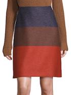 Boss Hugo Boss Primal Allure Virgin Wool & Cashmere Blend Colorblock Skirt