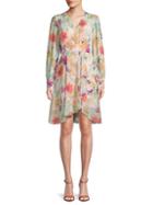 Calvin Klein Floral-print Surplice Dress