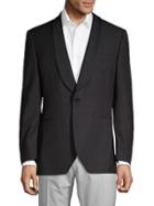 Canali Jacquard Shawl Collar Suit Jacket
