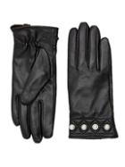 Karl Lagerfeld Paris Faux-pearl Leather Gloves